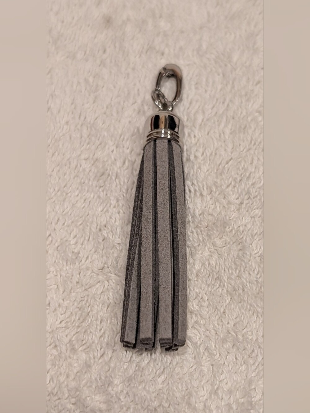 Youngevity Gray Leather 3" Tassel BRAND NEW IN PKG